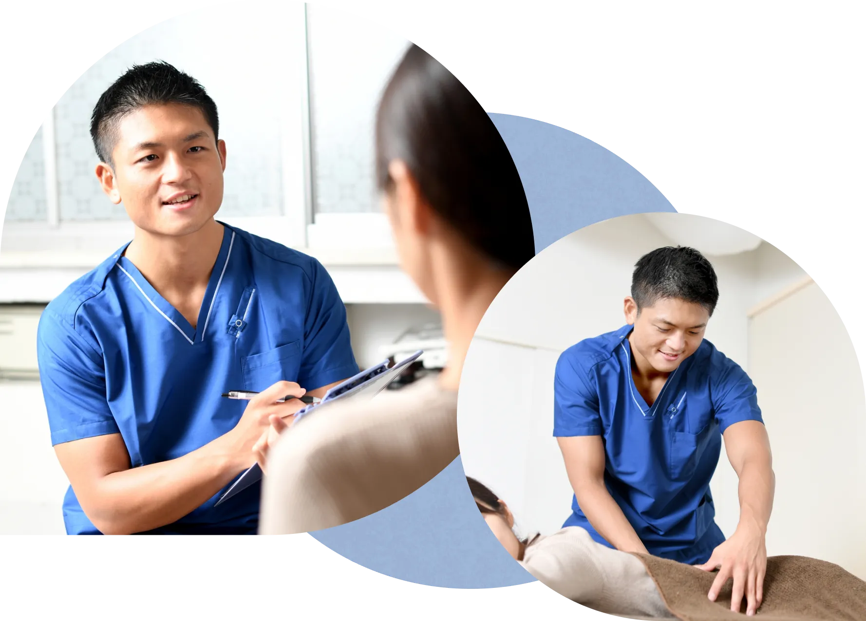 院長が問診と施術を行っている画像