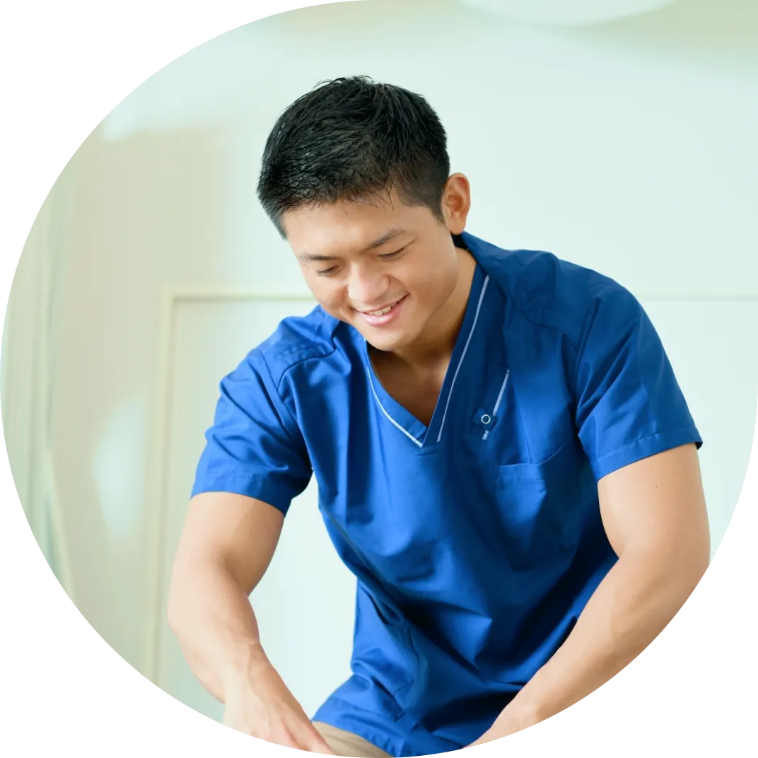 リハビリの施術中の写真